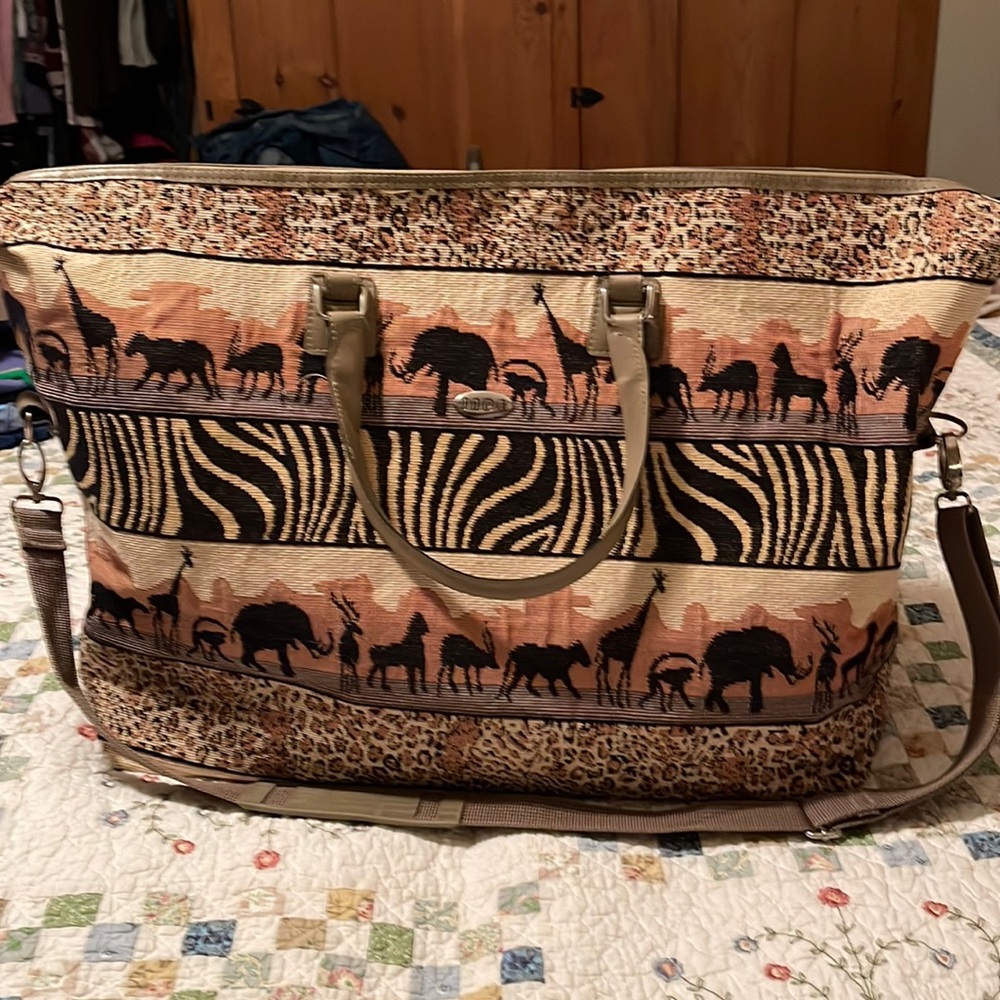 African Safari Themed Large Tote by Jade